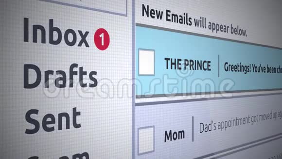 通用电子邮件新收件箱讯息网上王子骗局视频的预览图