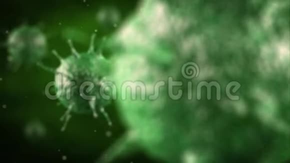 三维渲染显微镜病毒关闭3D插图病毒引起传染病免疫力下降例如肝炎视频的预览图