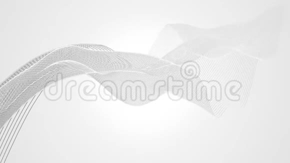 简单抽象的白色波浪时尚的白色曲线视频的预览图
