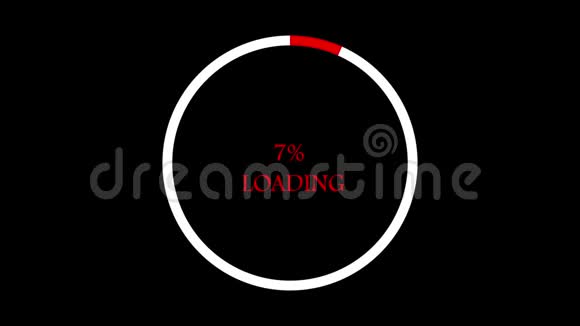 4K红色信息图形圆图0到100百分比增加动图形和动画背景视频的预览图