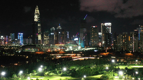 航拍实拍高清深圳城市夜景城市建筑视频的预览图