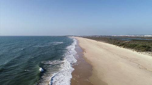 沙滩大海风景高清实拍视频视频的预览图