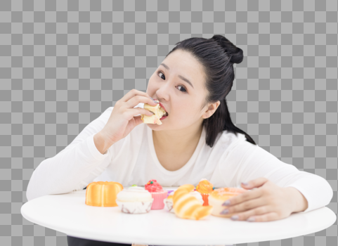 吃甜食肥胖图片素材免费下载