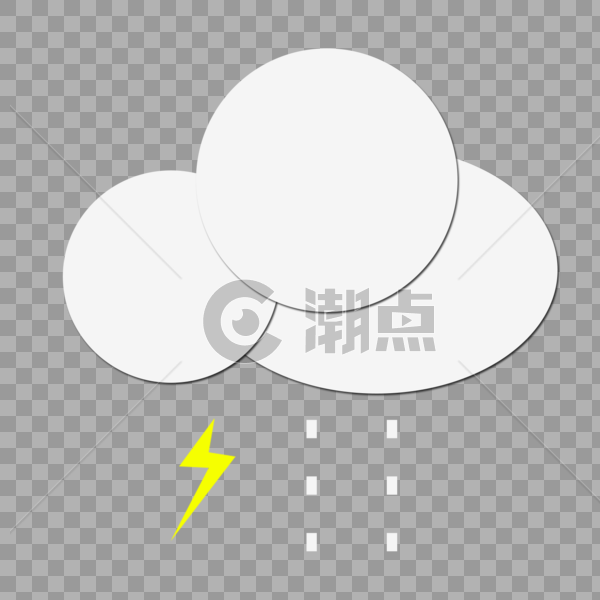 雷阵雨天气图标图片素材免费下载