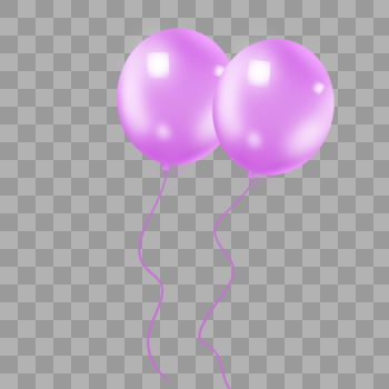 紫色浪漫气球图片素材免费下载