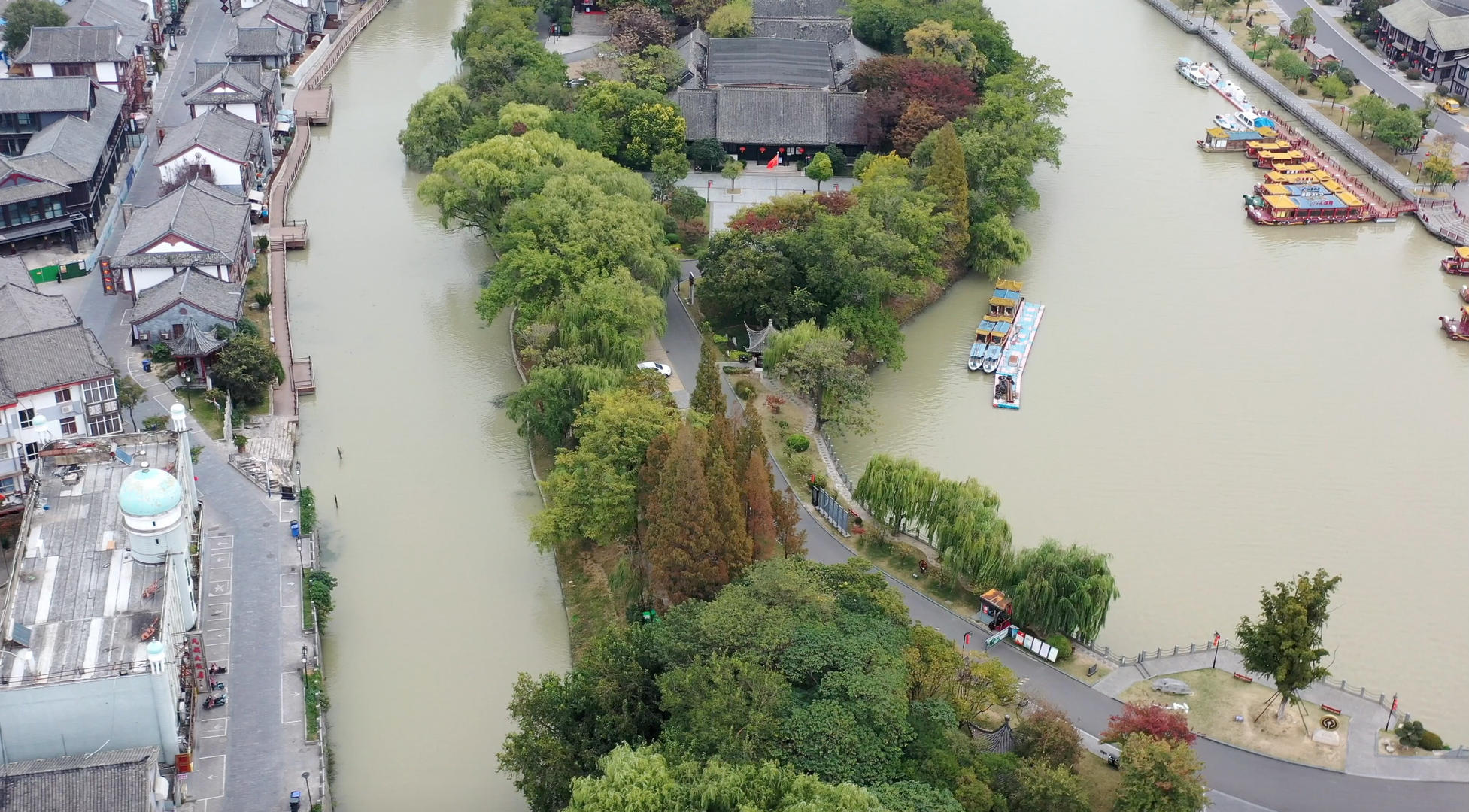 江苏淮安里运河古建筑视频的预览图