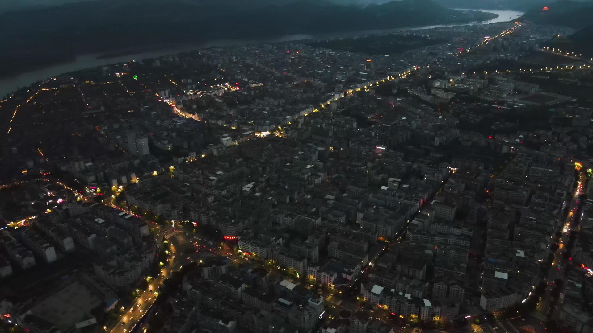 旅游热门城市四川阆中古城夜景全景视频视频的预览图