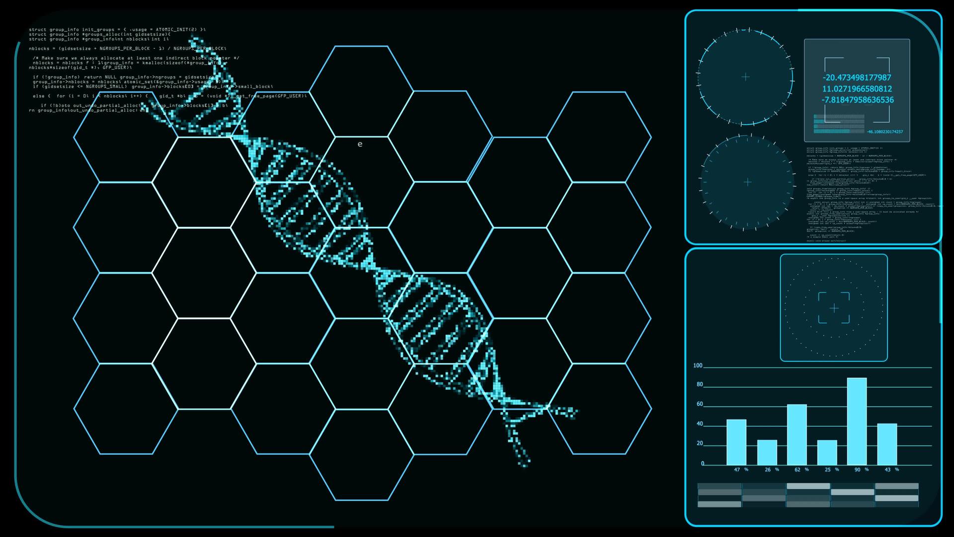 计算机正在分析和处理DNA由降解引起的破坏视频的预览图