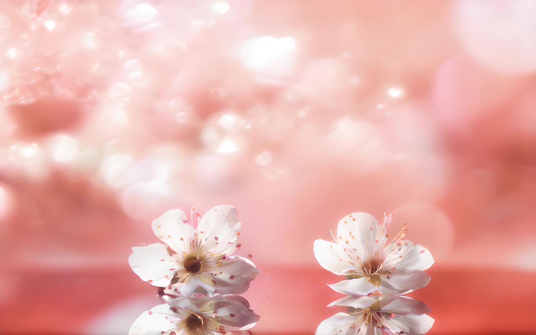 樱花在粉红色背景下视频的预览图