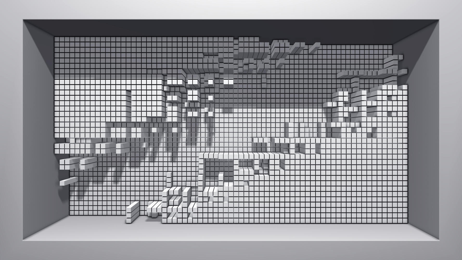 4K震撼方块矩阵创意运动裸眼3D效果视频的预览图