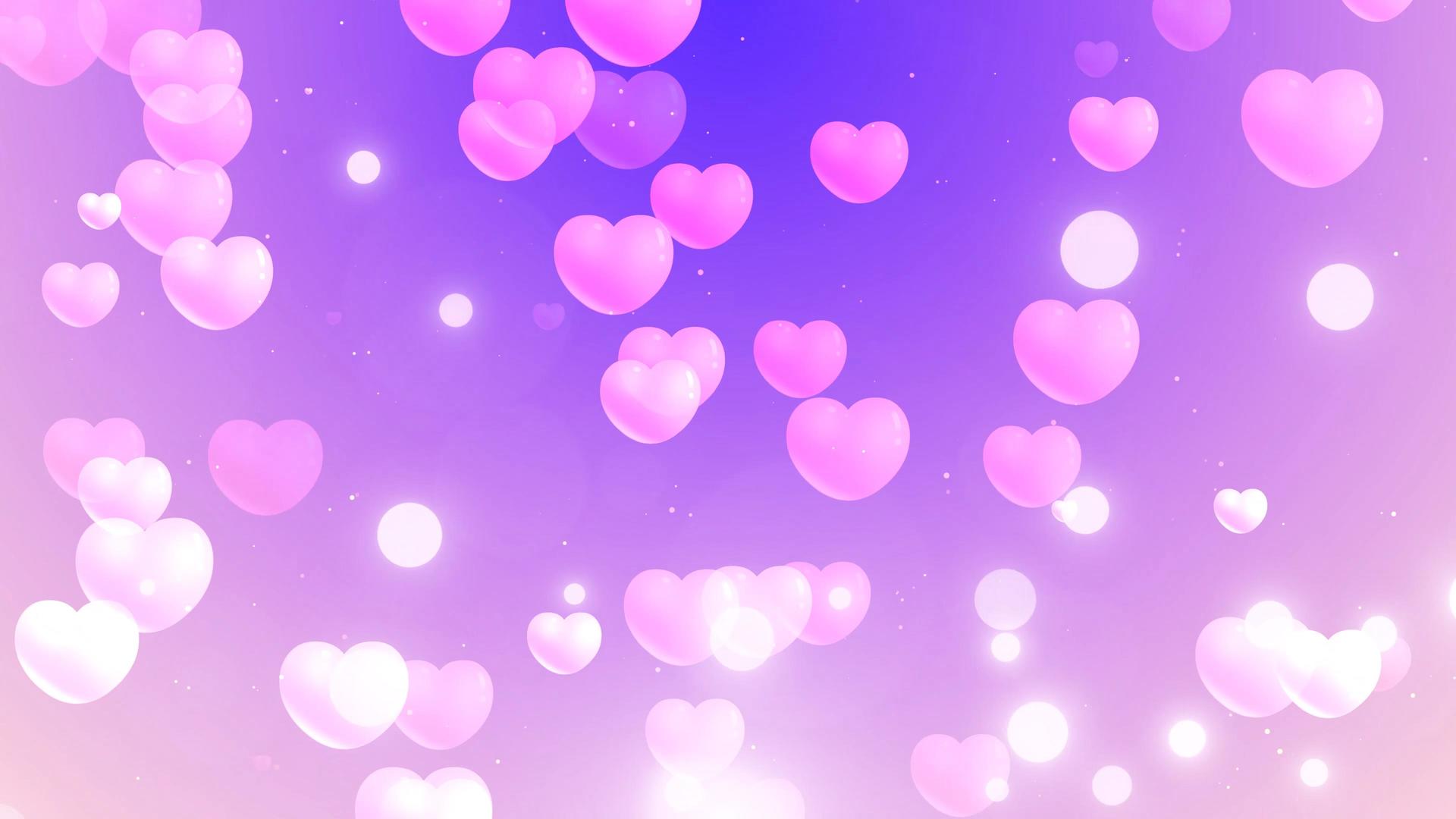4K浪漫唯美爱心粒子情人节背景视频视频的预览图