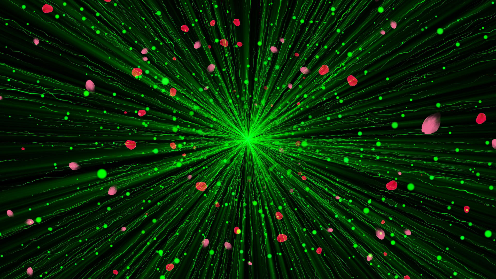 4K唯美的绿色粒子背景素材视频的预览图
