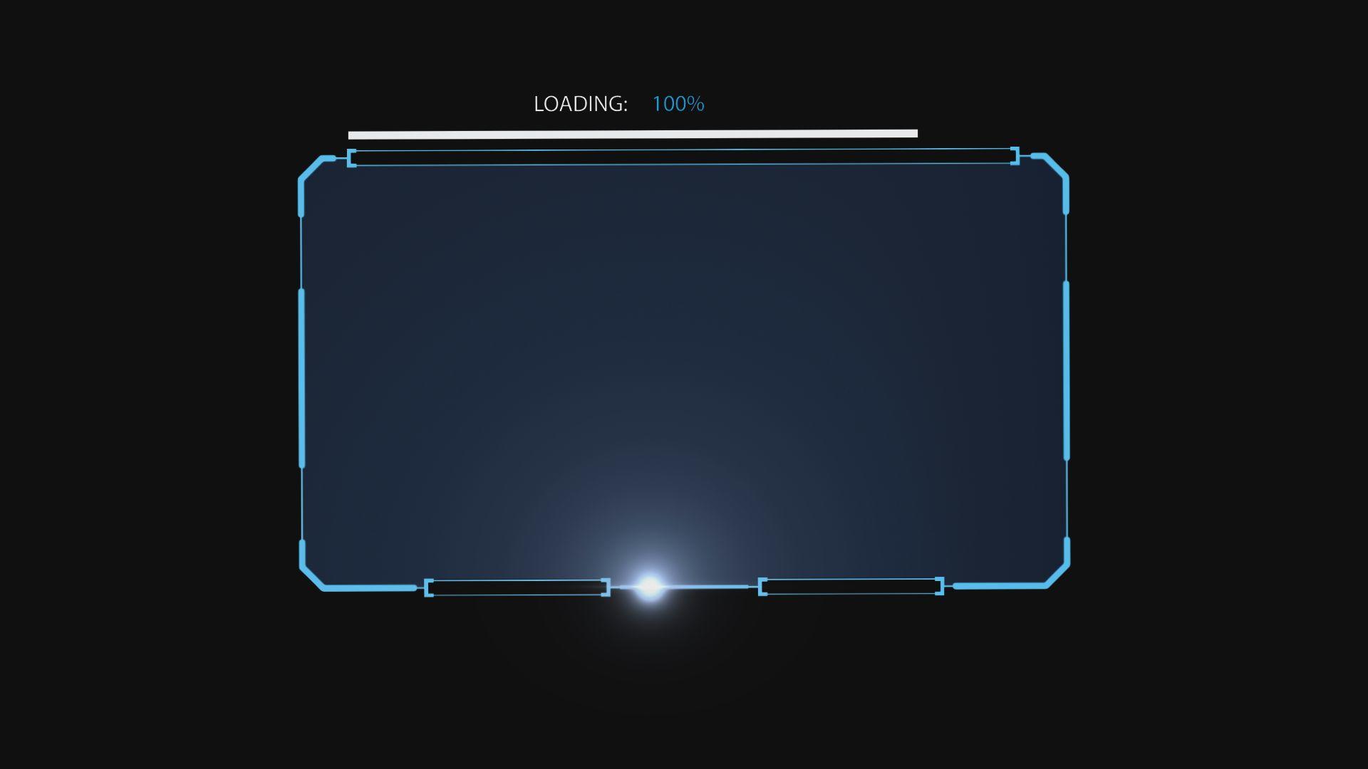 蓝色科技感边框底版带通道视频素材视频的预览图