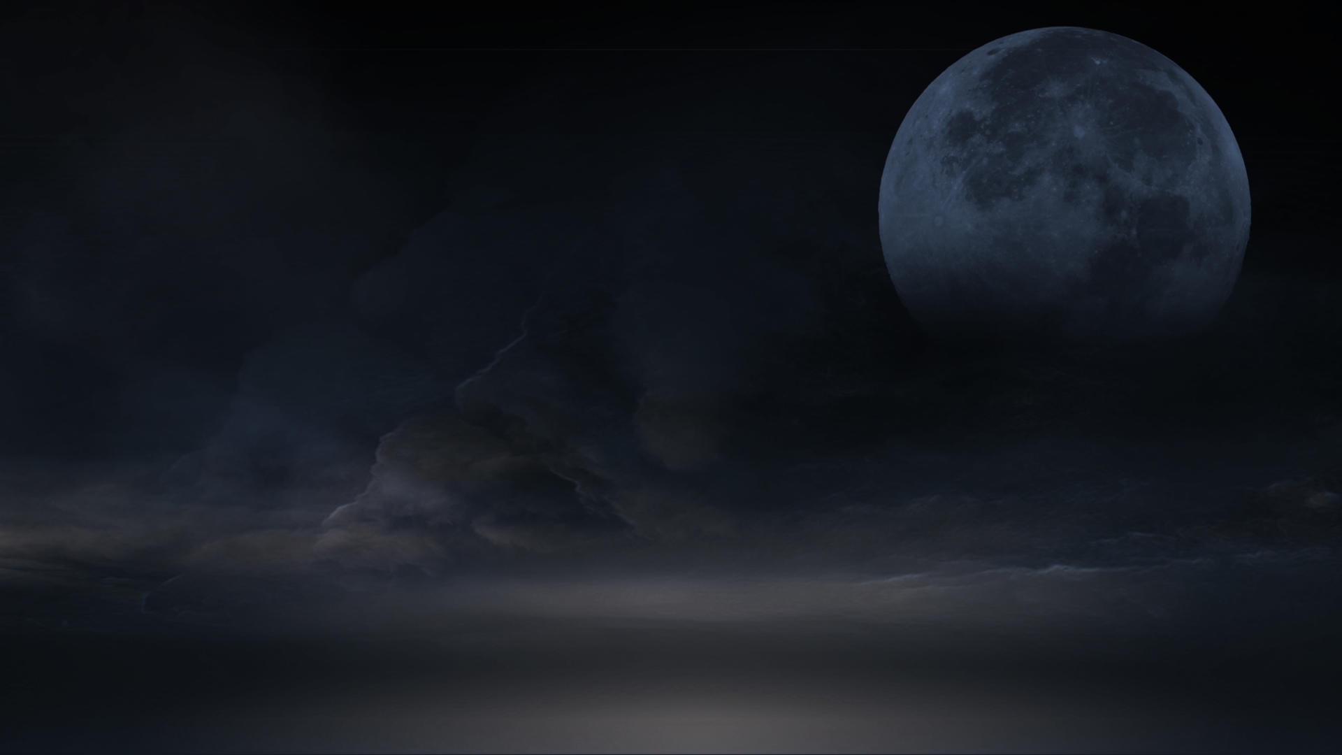 云海涌动闪电闪烁夜景月色视频的预览图