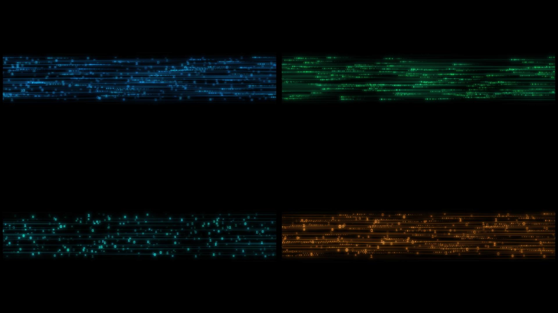 一组线条粒子技术数据流动动画视频的预览图