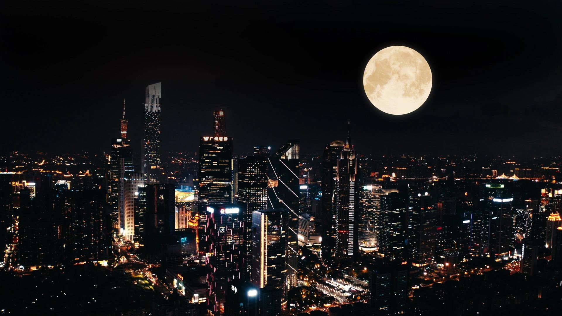 4K中秋团圆唯美月亮实拍合成素材视频的预览图