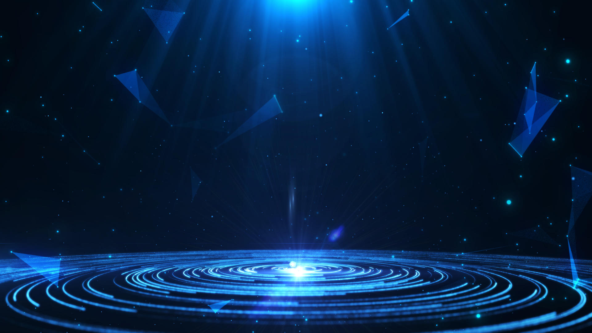 蓝色星环科技空间背景视频的预览图