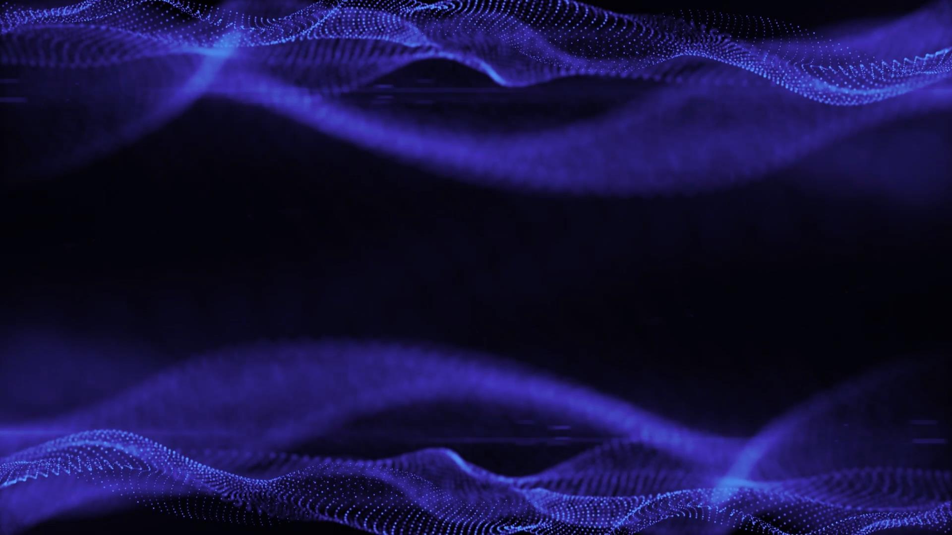 蓝色科技感粒子波浪带通道透明背景动态视频元素视频的预览图