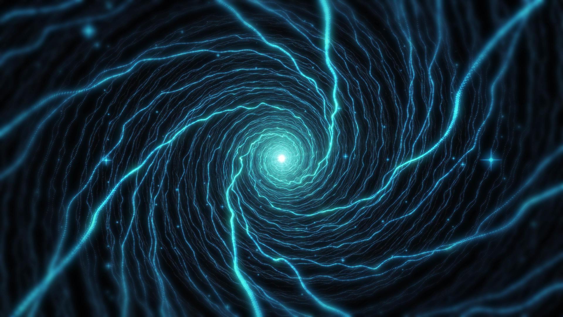 魔法能量粒子光汇聚漩涡隧道视频的预览图