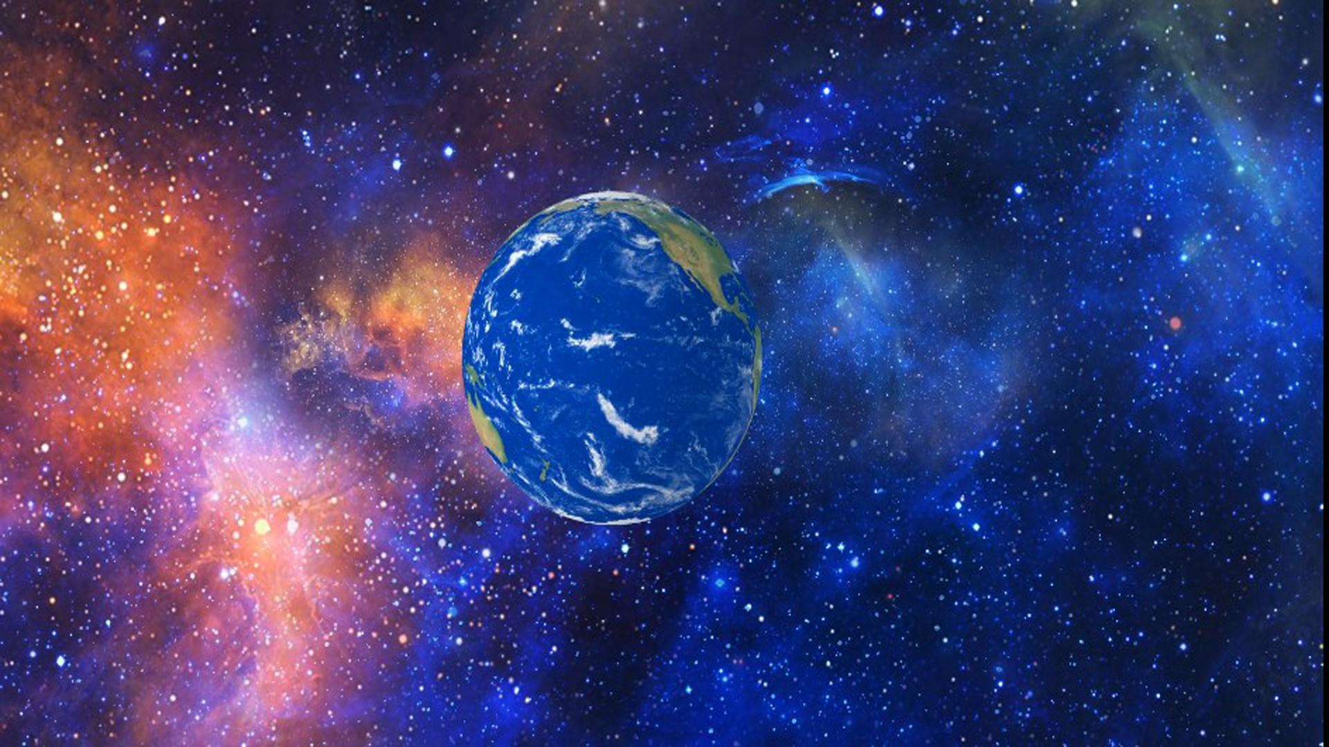 星空地球背景视频视频的预览图