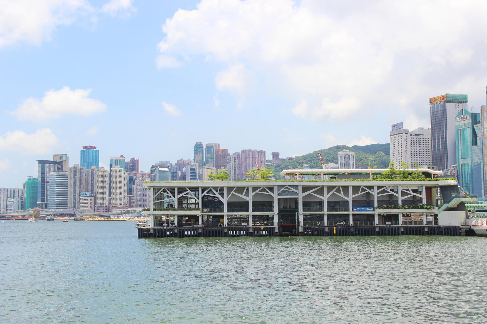 香港湾仔渡轮码头搭天星小轮视频的预览图