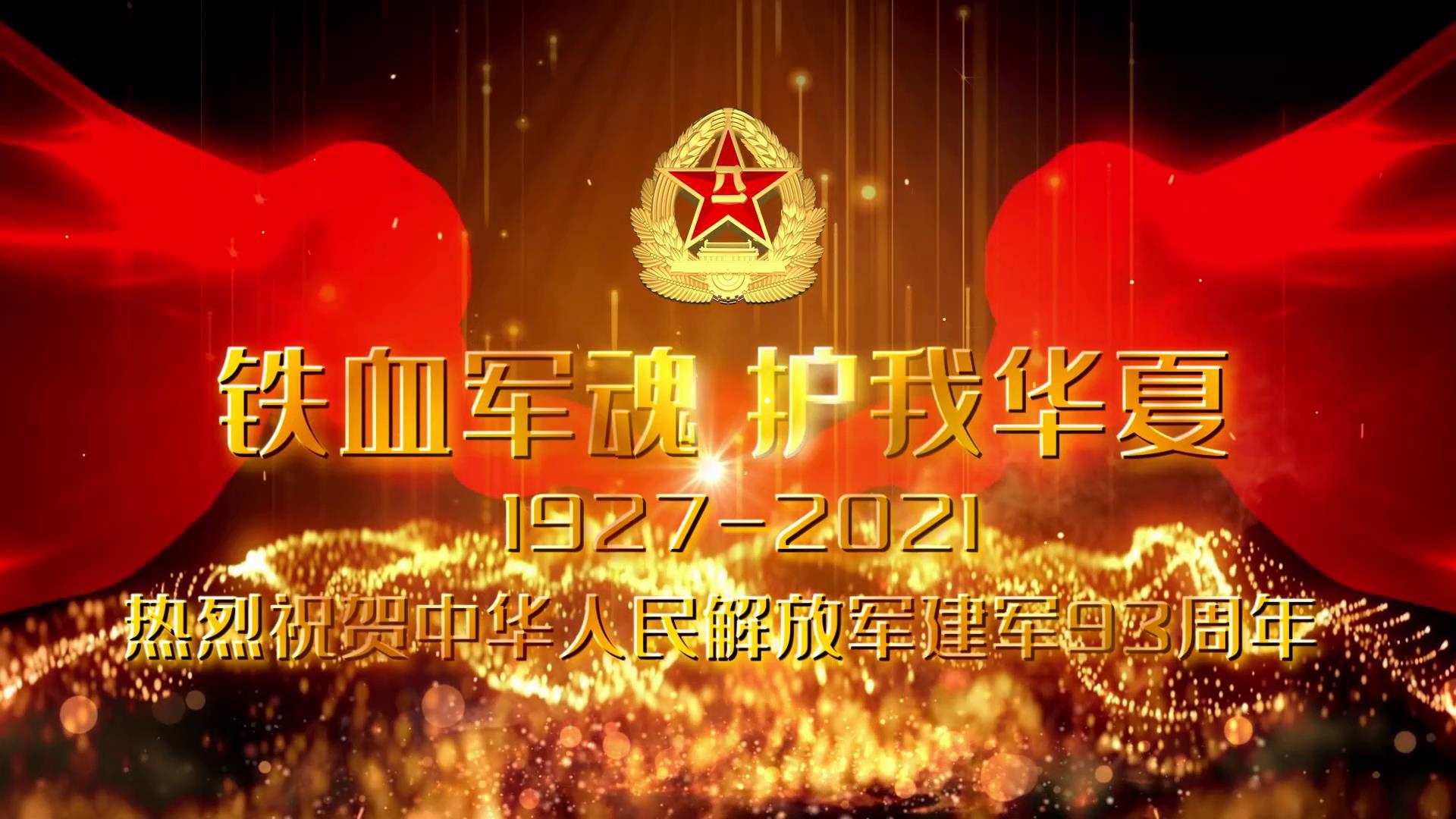 大气红色八一建军节宣传展示视频的预览图