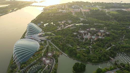 从滨海湾花园到新加坡的天际线视频的预览图