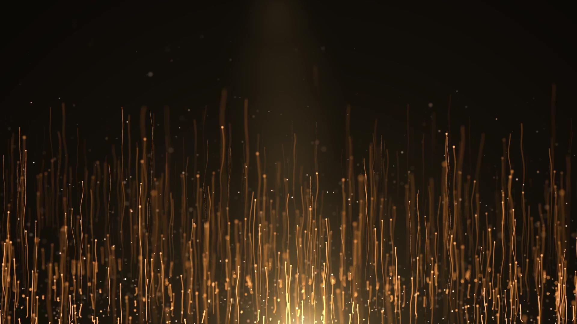 金色粒子生长背景视频的预览图