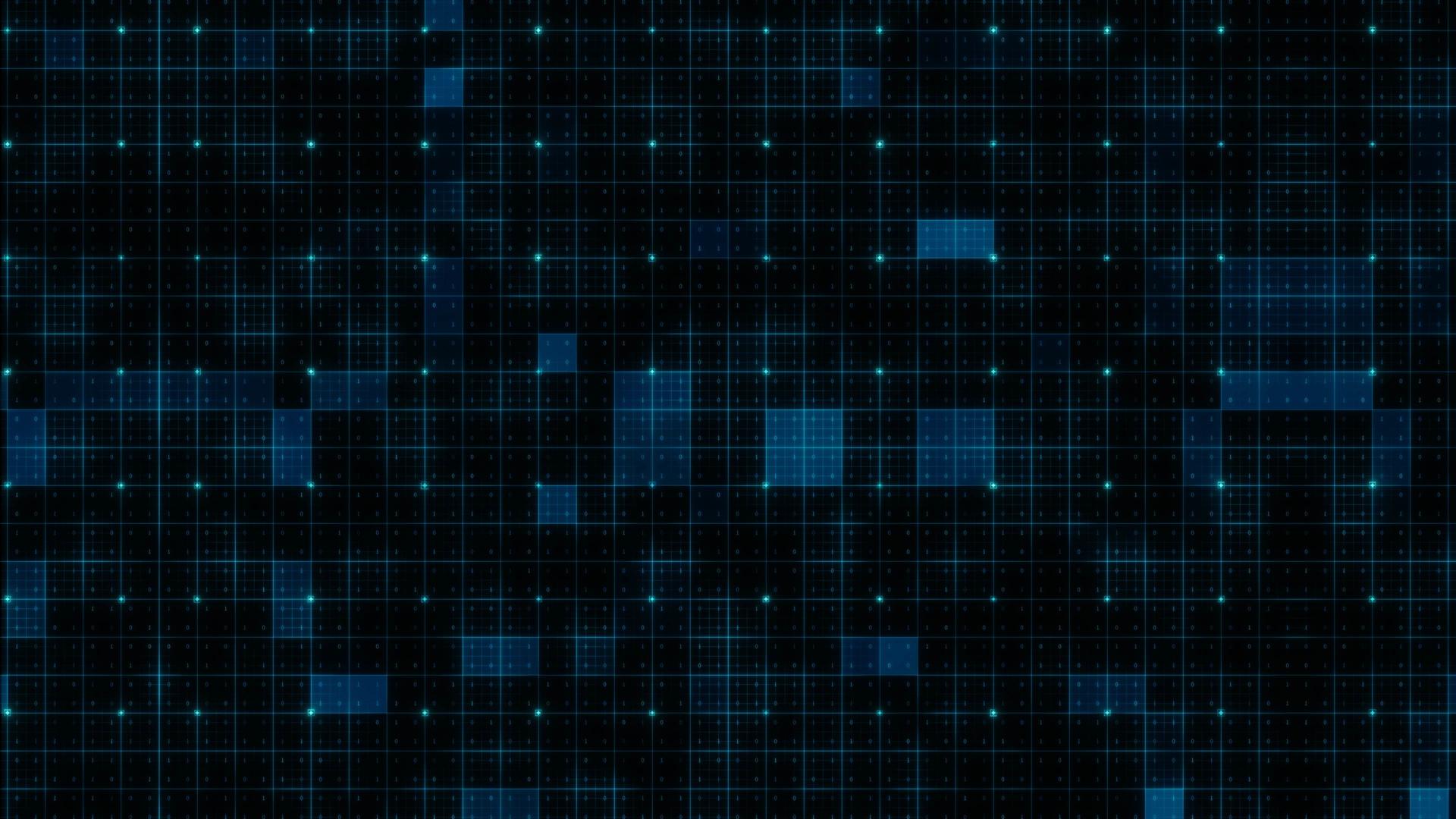 蓝科技网格方块转换元素动画视频的预览图