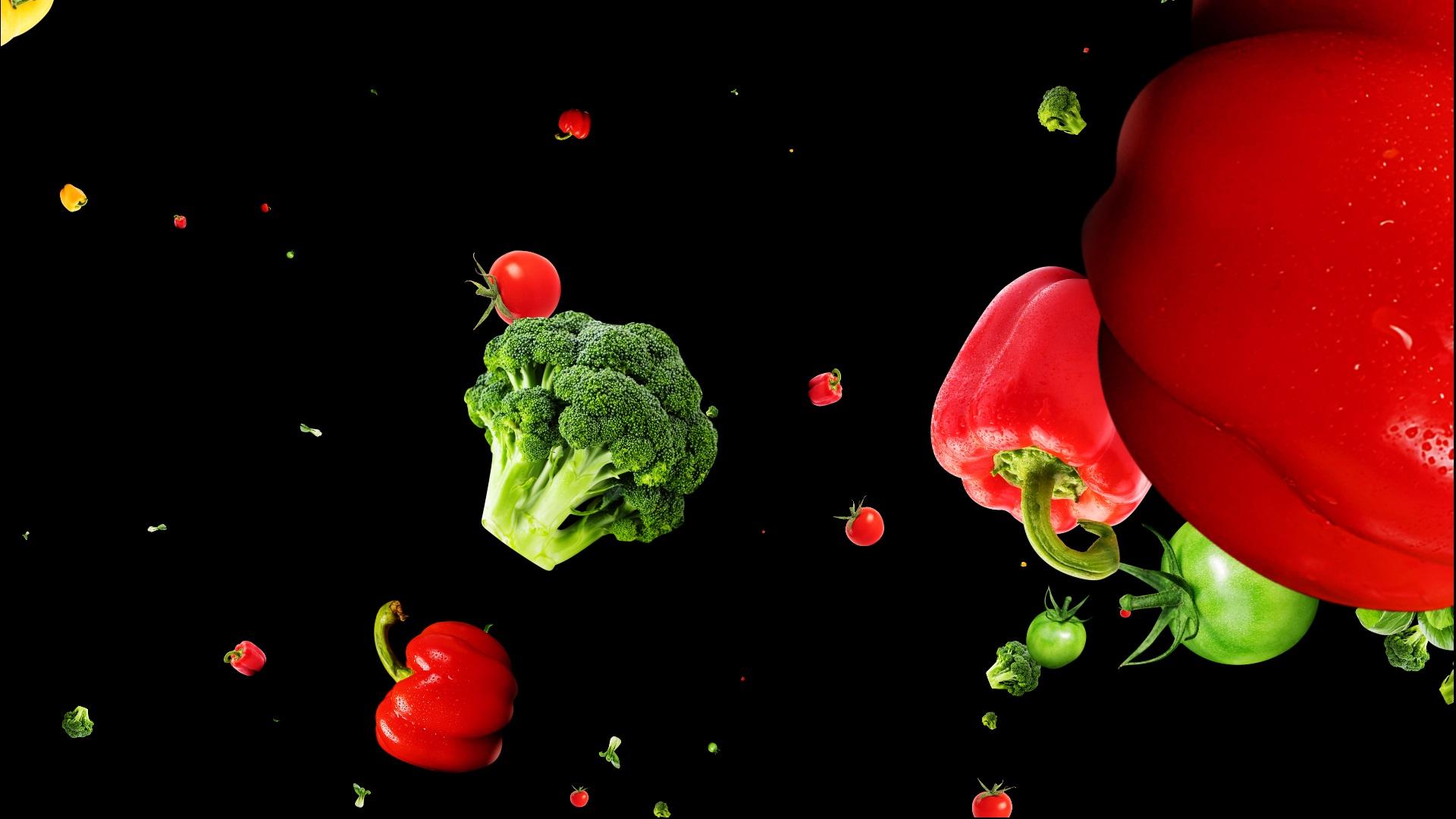 4K透明通道蔬菜冲屏素材视频的预览图