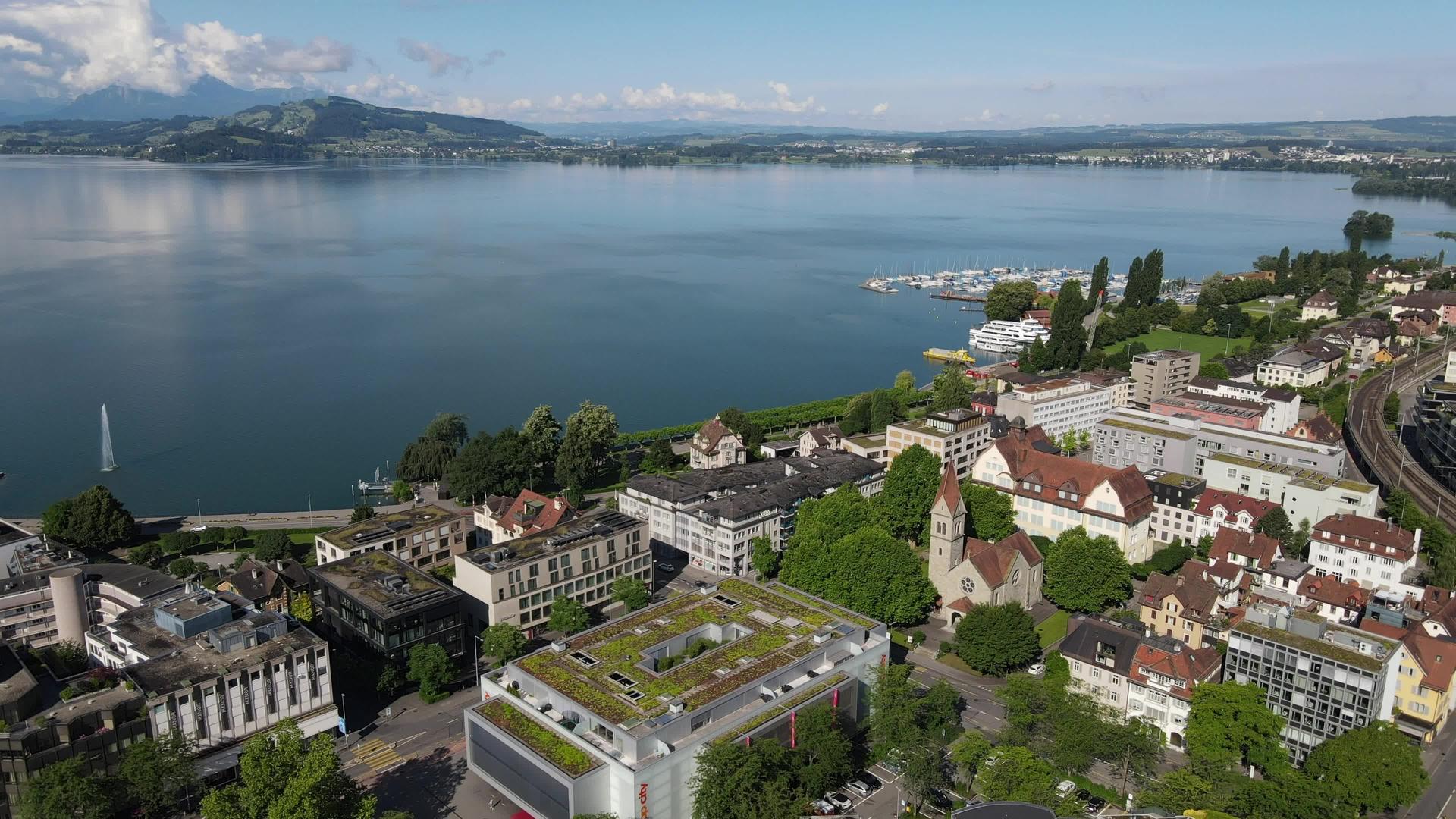 苏格市是瑞士湖的一个州城视频的预览图