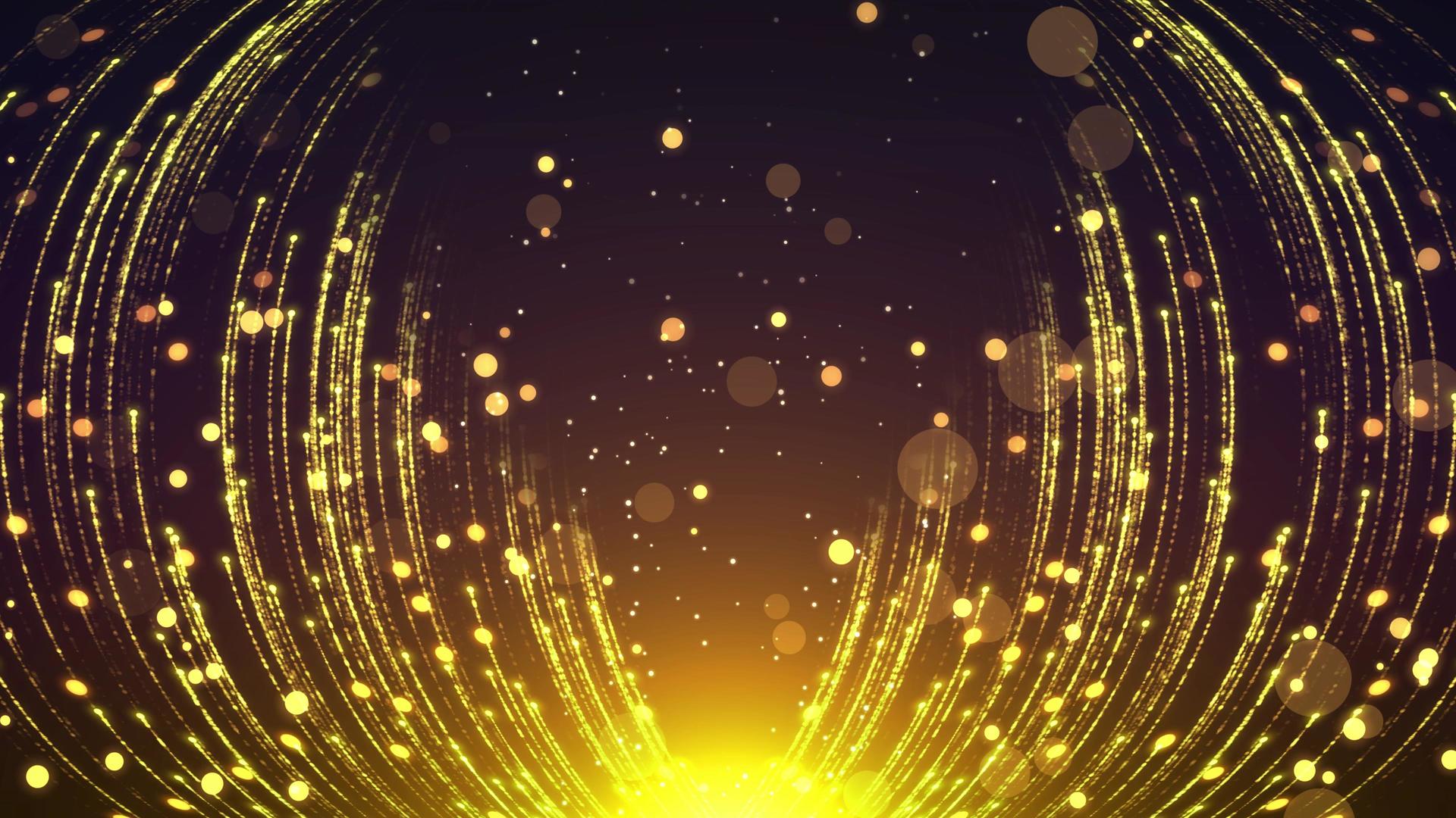 唯美动态金色粒子拖尾4K背景视频视频的预览图