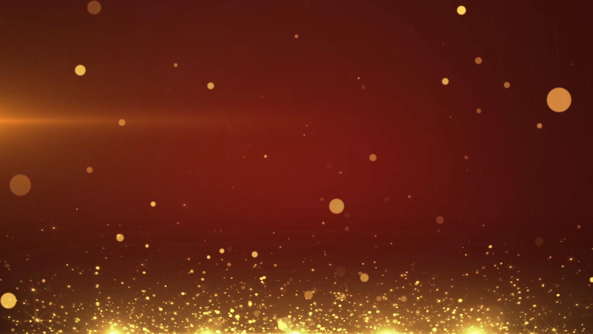 大气金色粒子红色背景视频的预览图