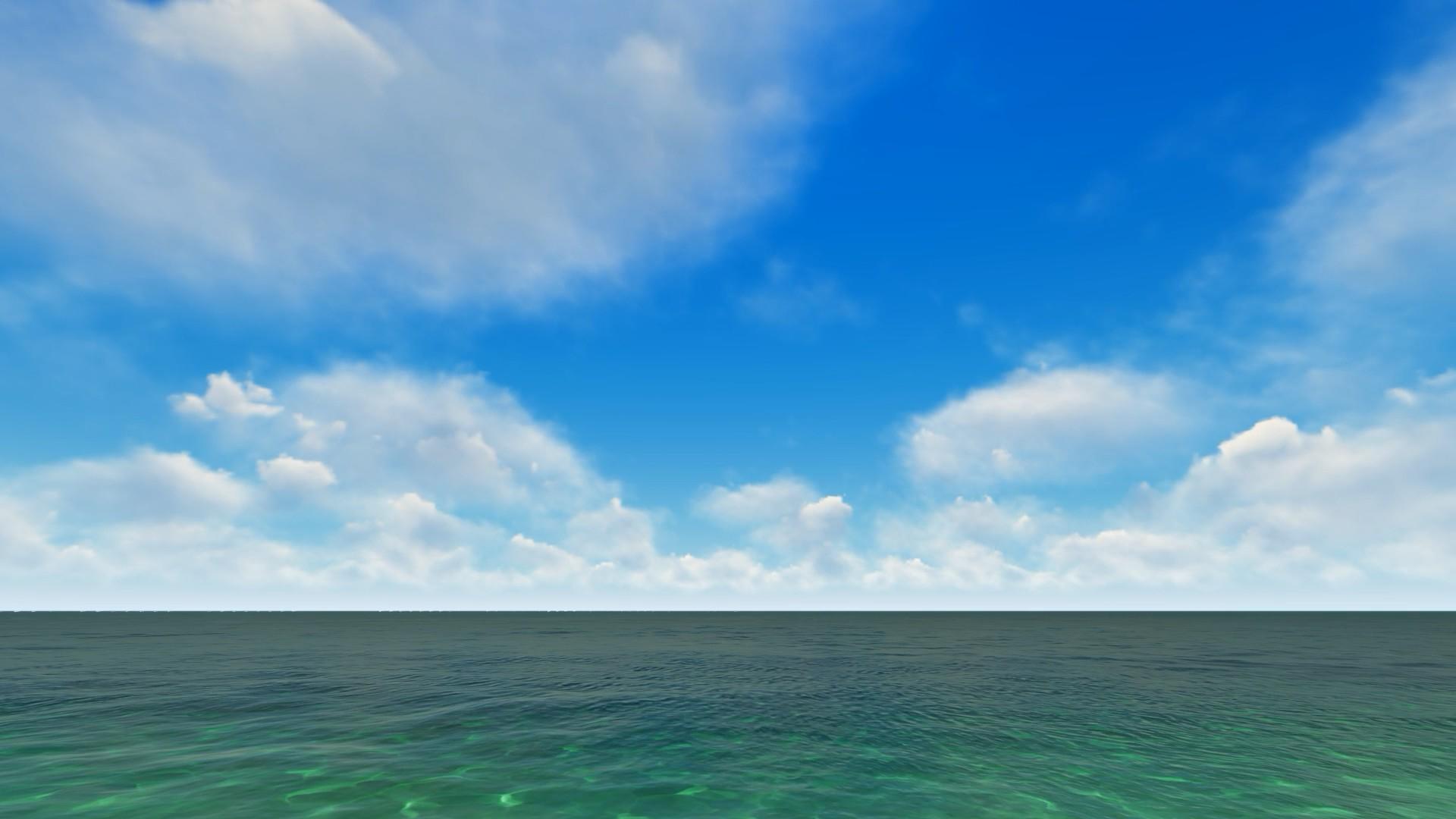 蓝天白云唯美清新大海视频的预览图