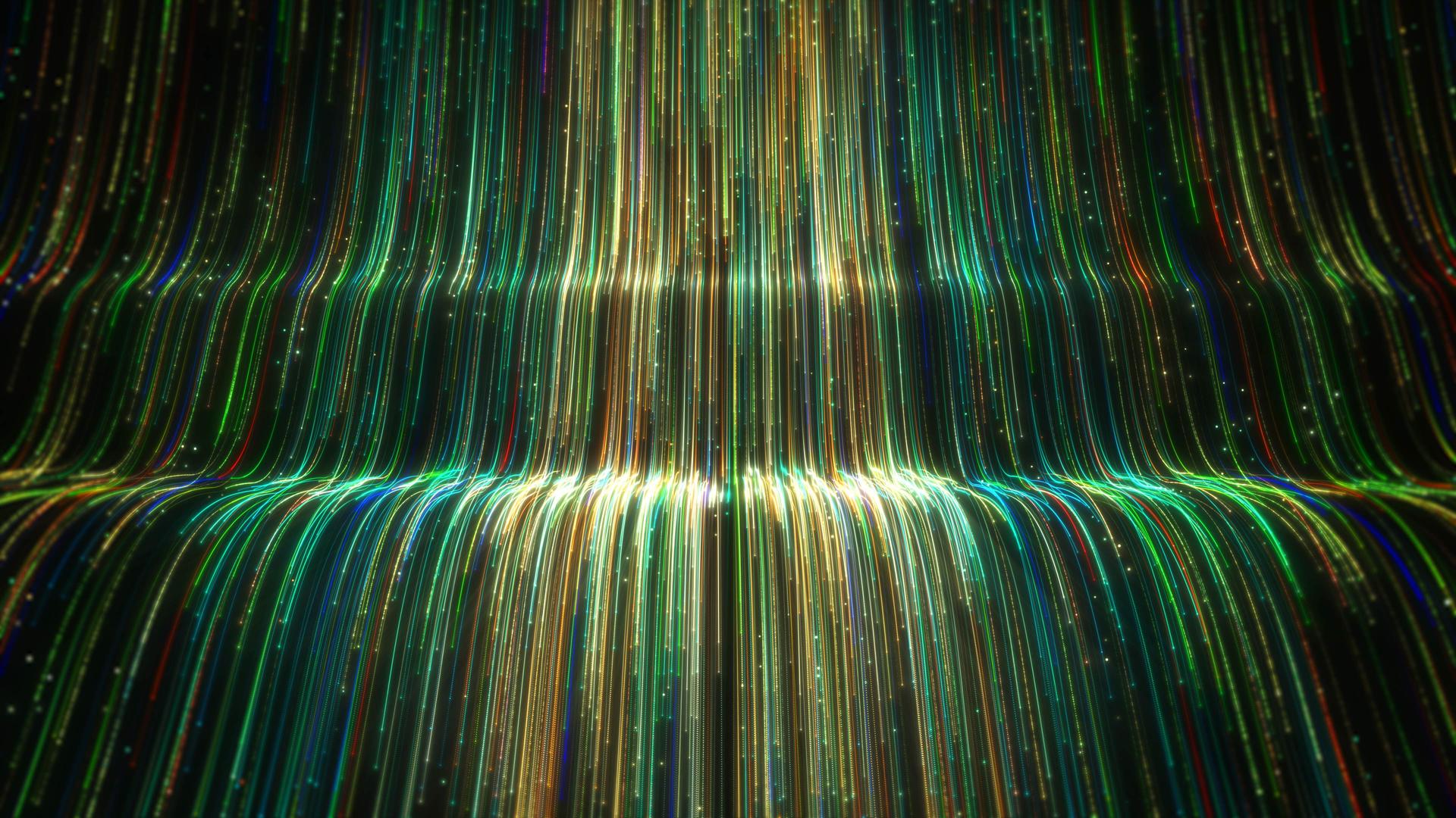 梦幻粒子瀑布光线雨背景视频的预览图