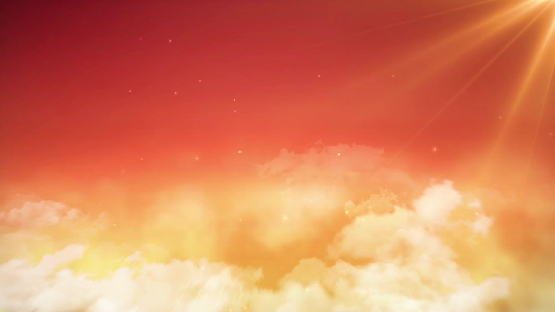 红色喜庆穿越云层背景视频视频的预览图
