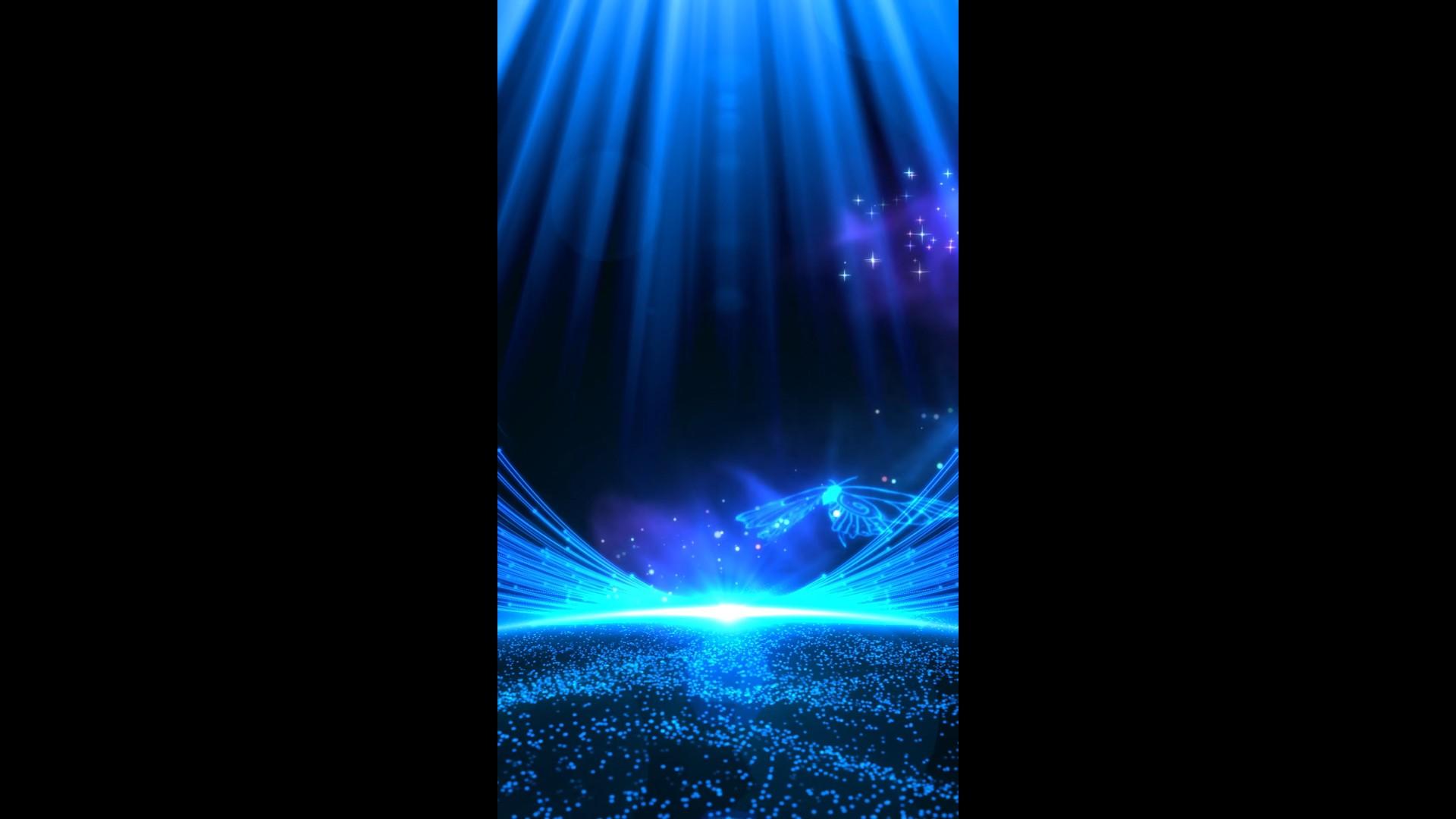 蓝色粒子光线唯美背景视频的预览图
