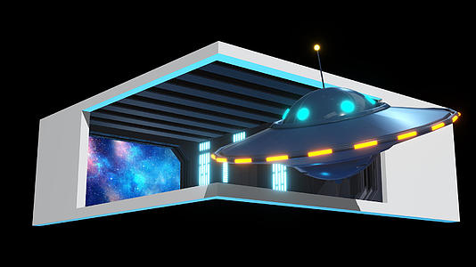 4K外星飞船裸眼3D效果视频的预览图