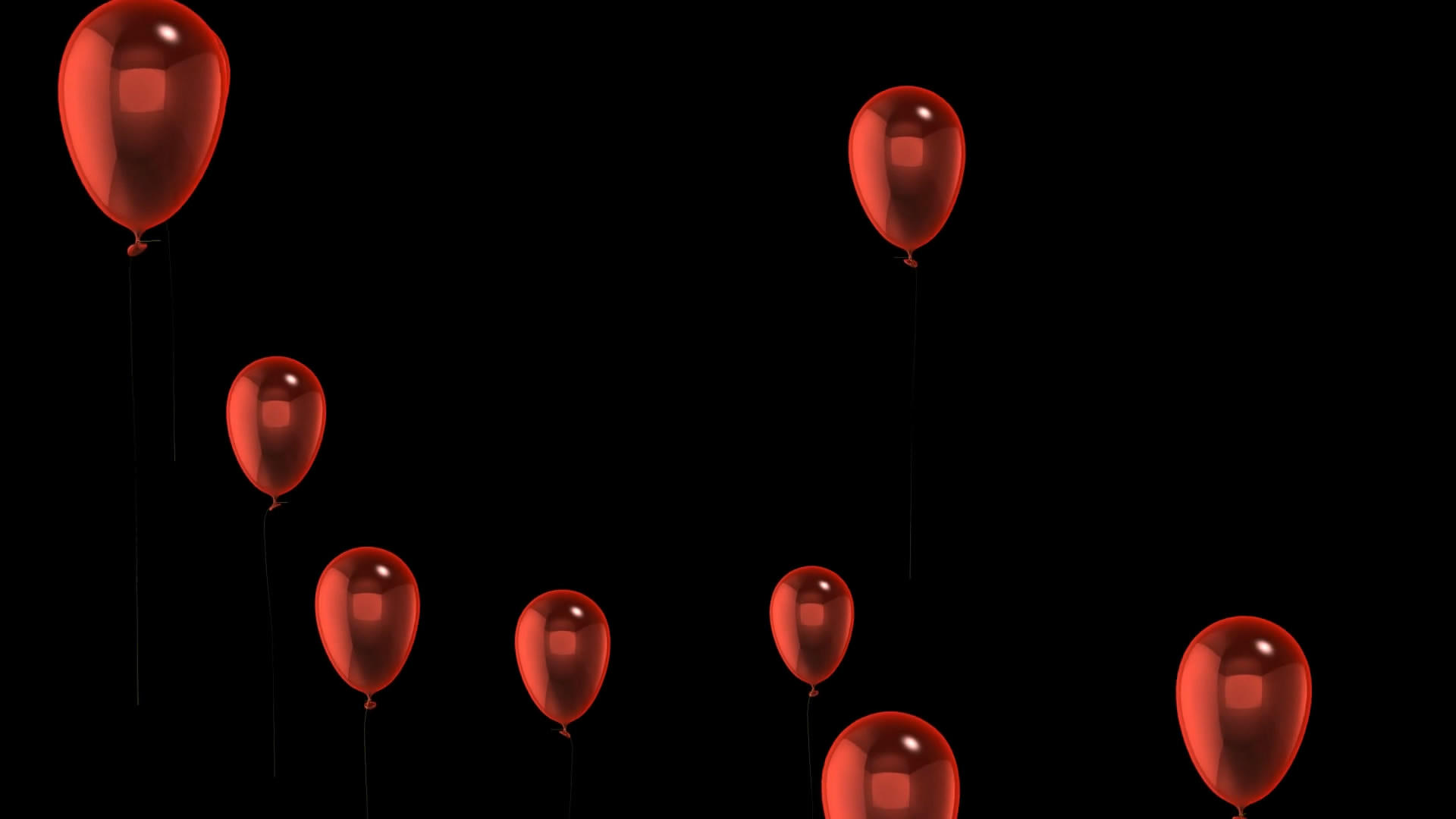 透明通道唯美的红色气球视频素材视频的预览图