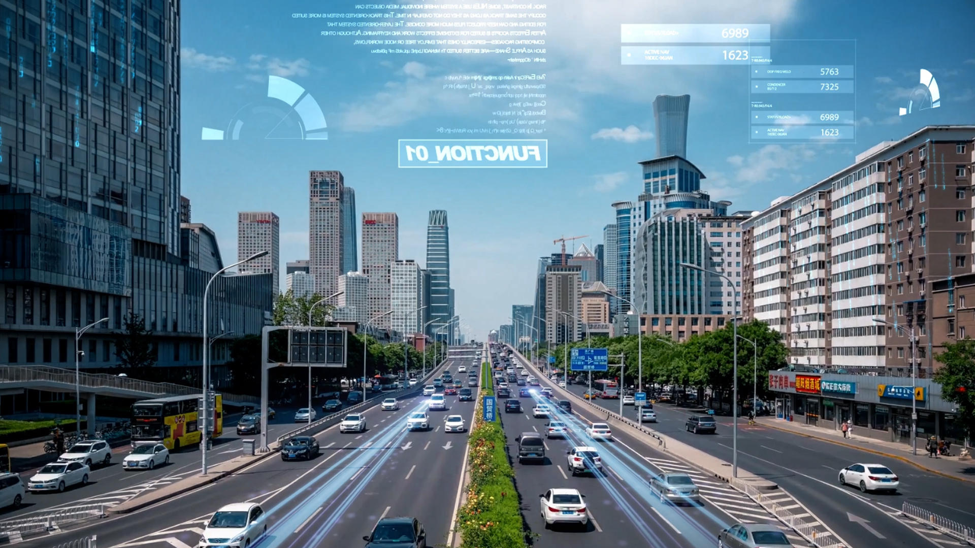 简洁科技城市智慧交通实景特效合成模板视频的预览图