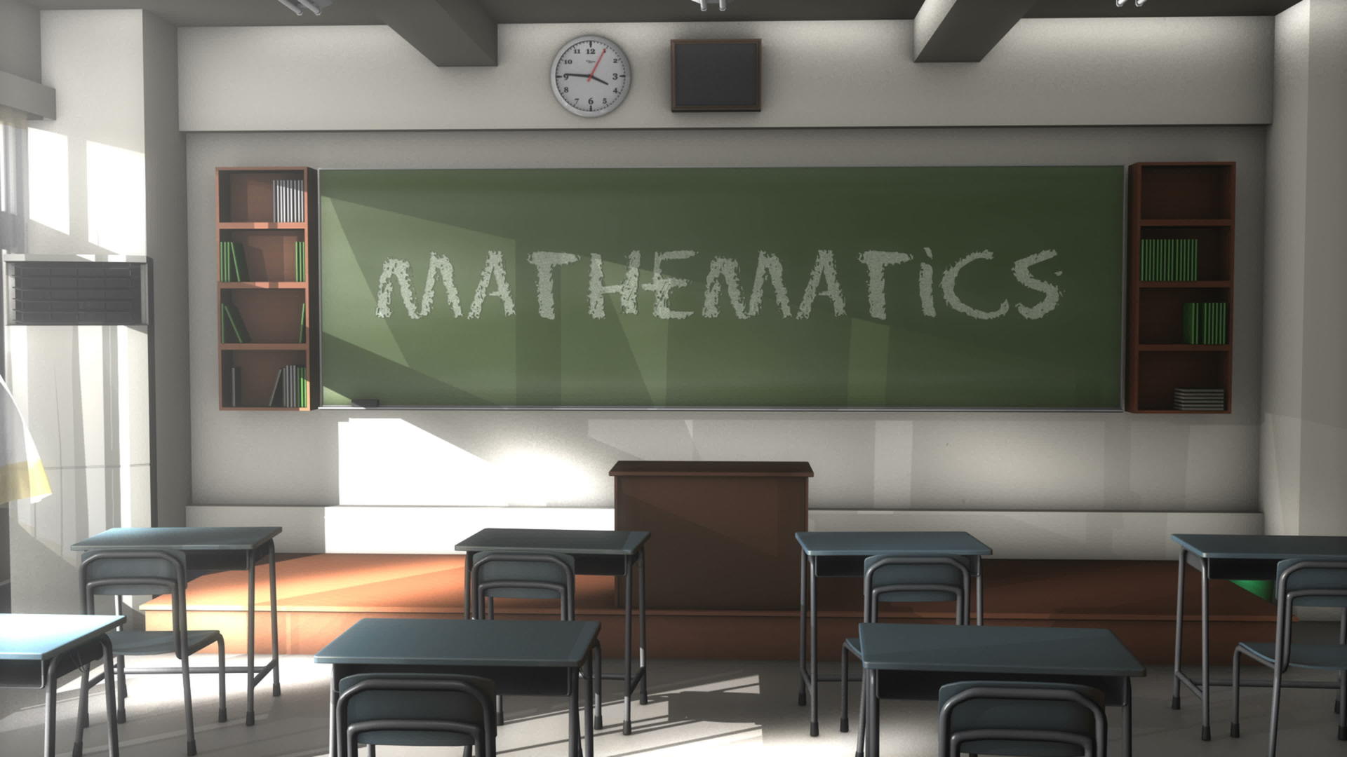 空数学学校教室课间视频的预览图