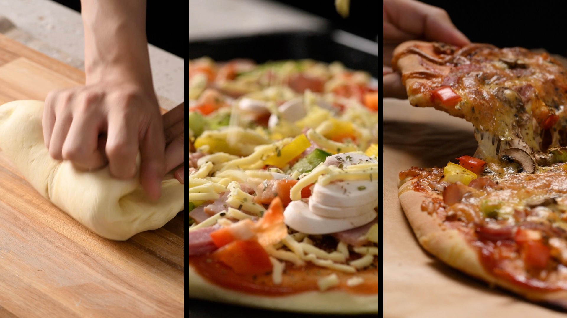 4k竖屏披萨制作合集视频的预览图