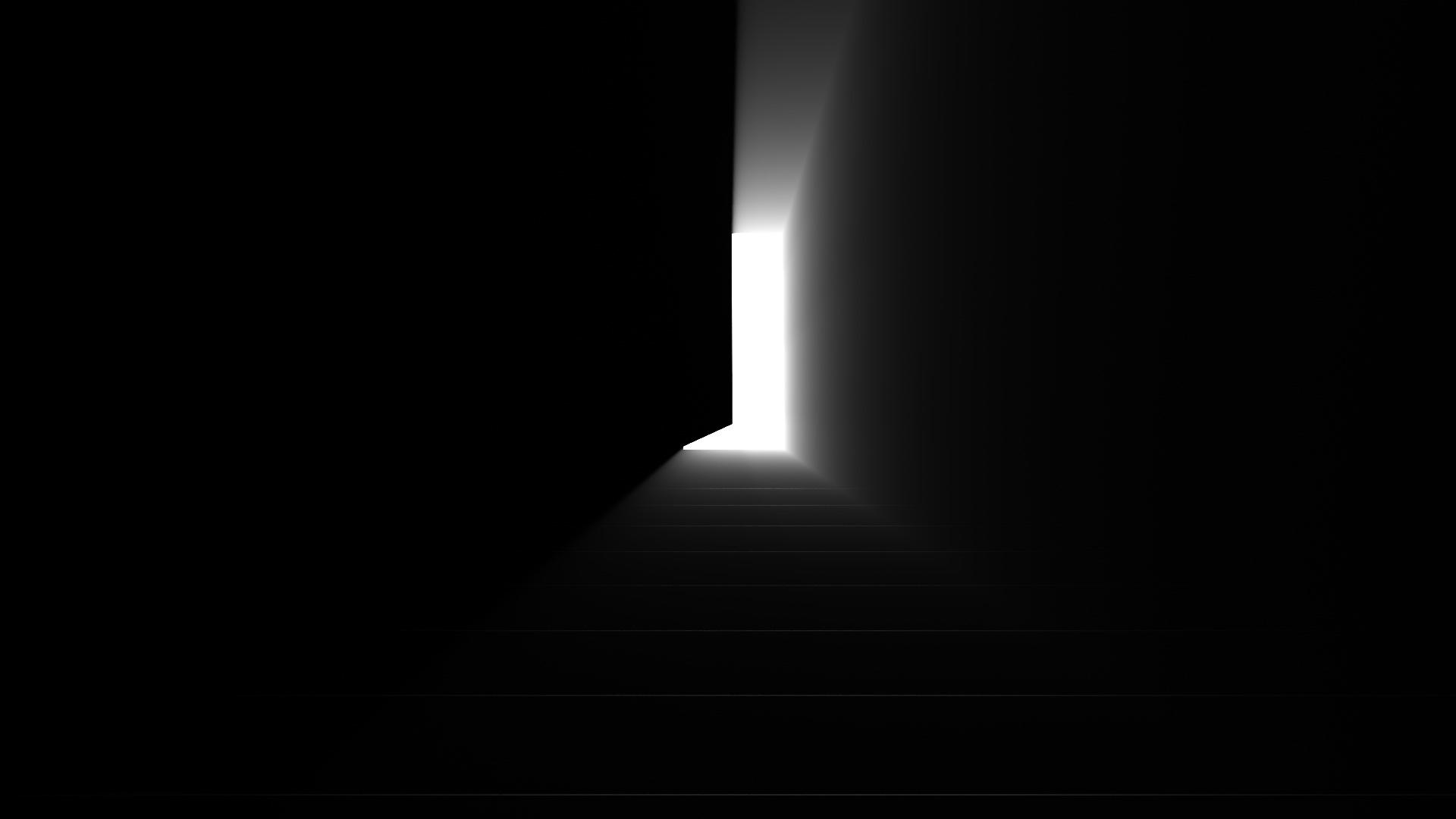 黑白门打开发光转场素材视频的预览图