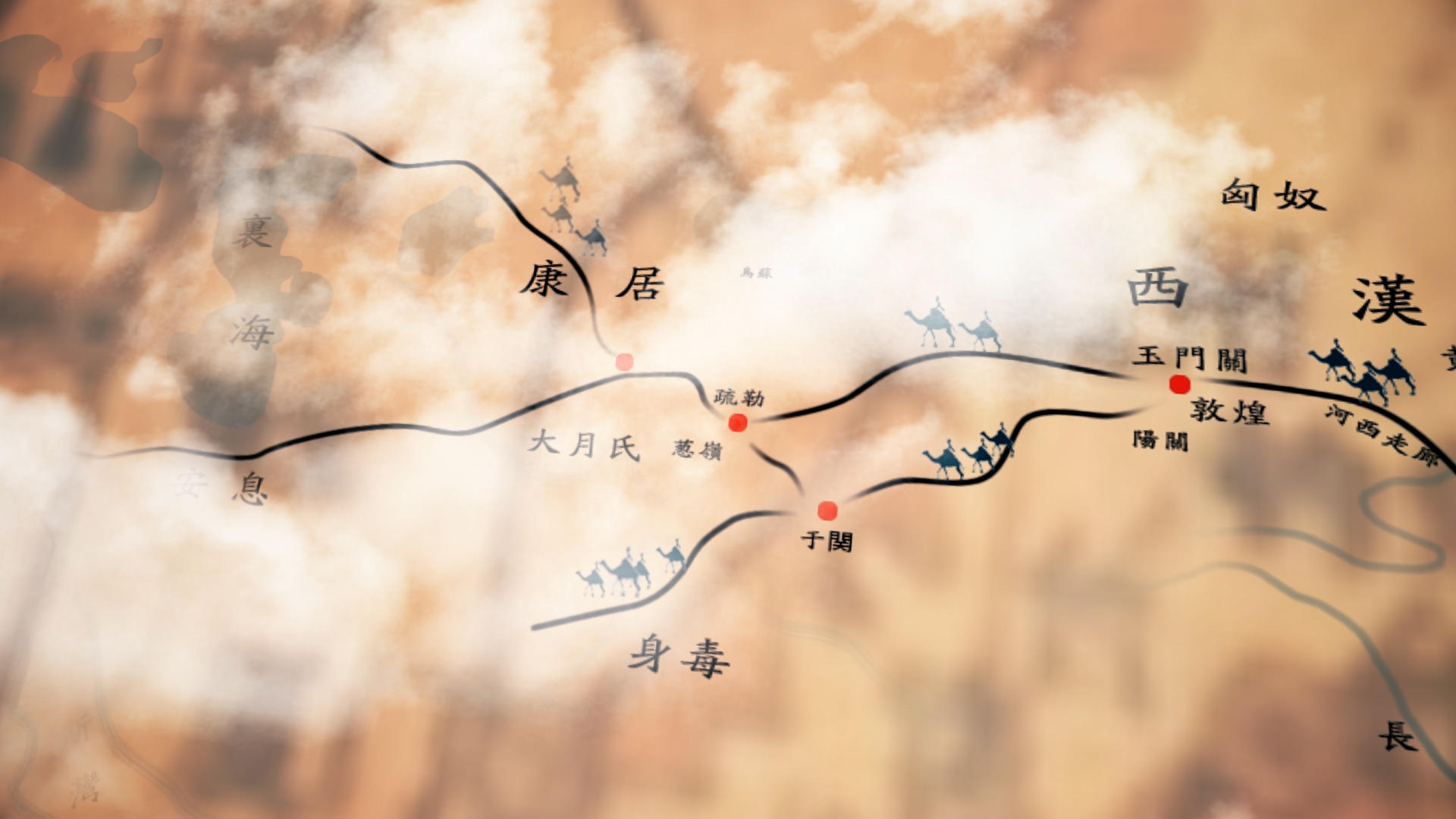 复古丝绸之路地图旅行纪录片AE模板视频的预览图