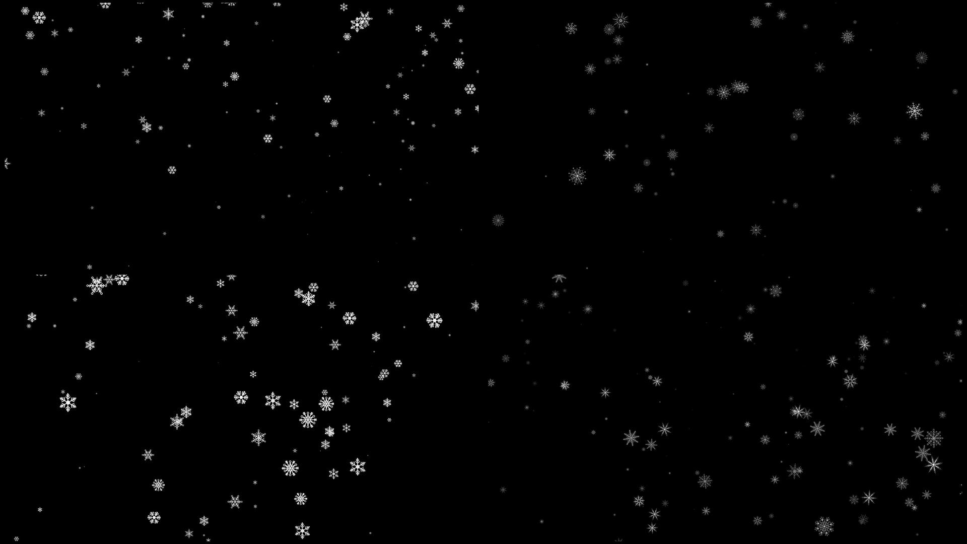 平安夜圣诞节冬天一组美丽的雪花飘落动画视频的预览图