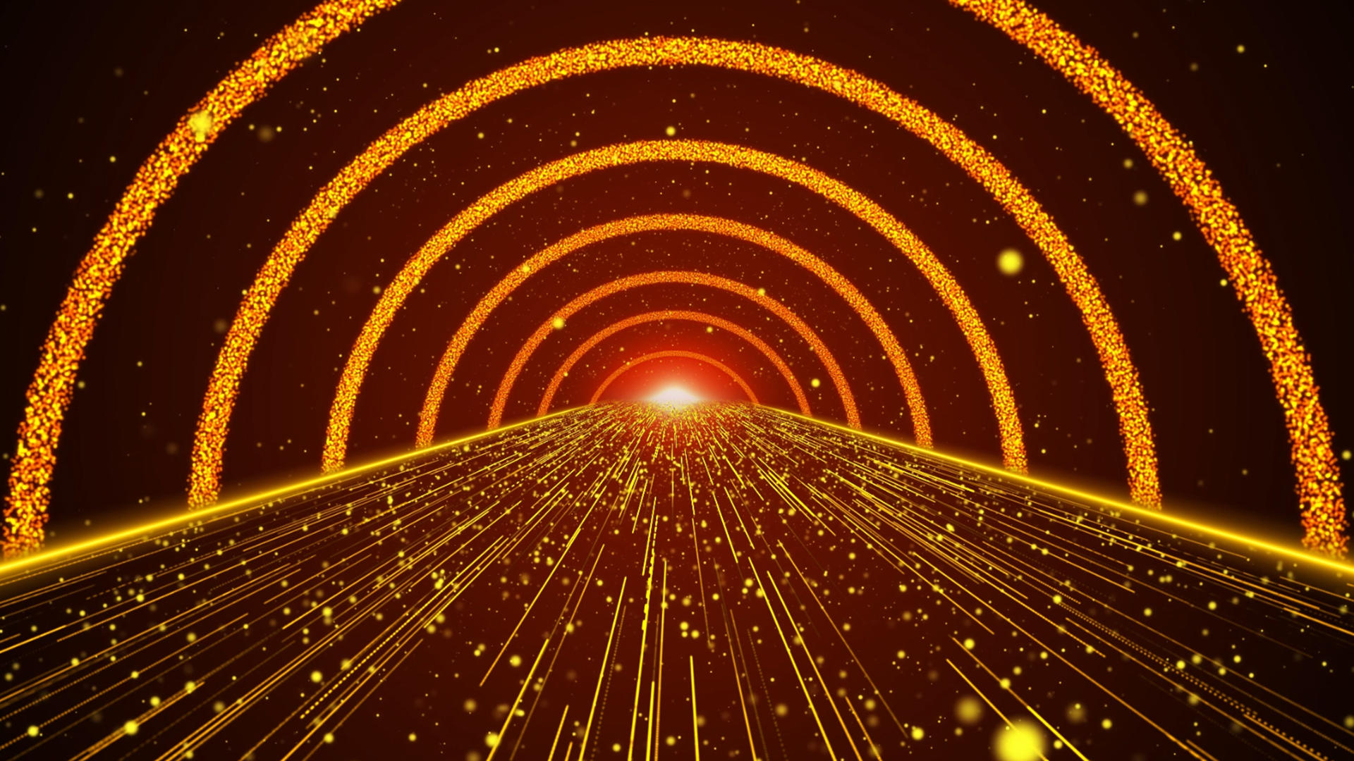 金色隧道粒子背景视频的预览图