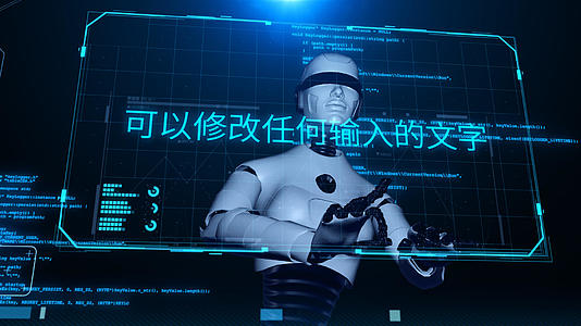 人工智能机器人科技片头ae模板AIGC视频的预览图