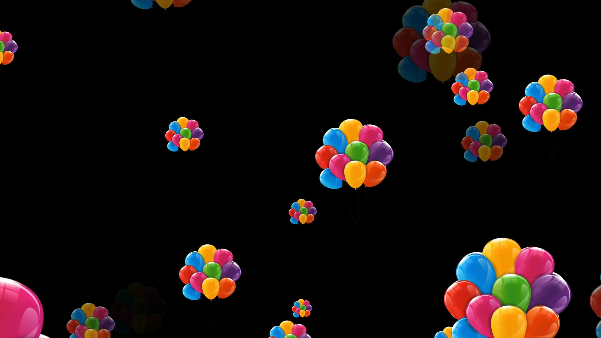 透明通道上升的气球视频的预览图