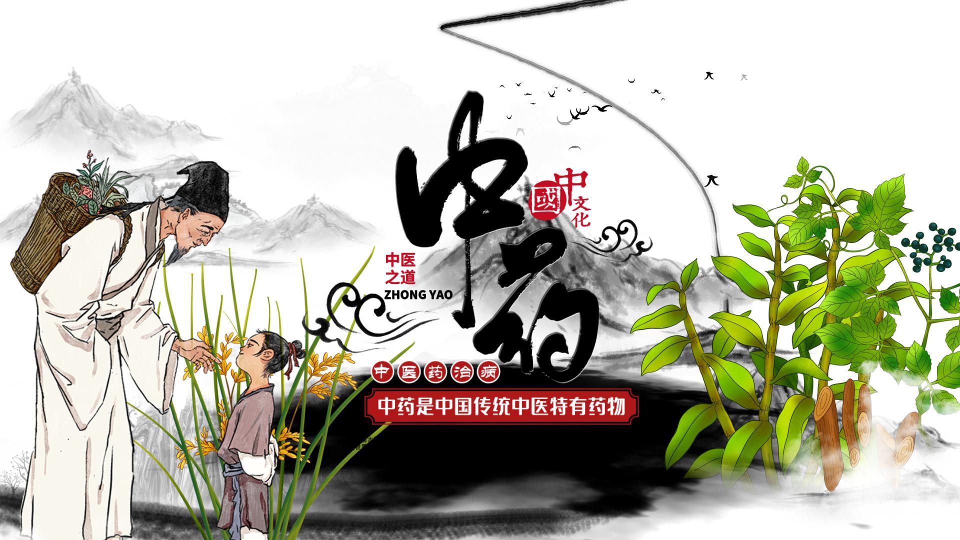 水墨中国传统文化中药宣传AE模版视频的预览图