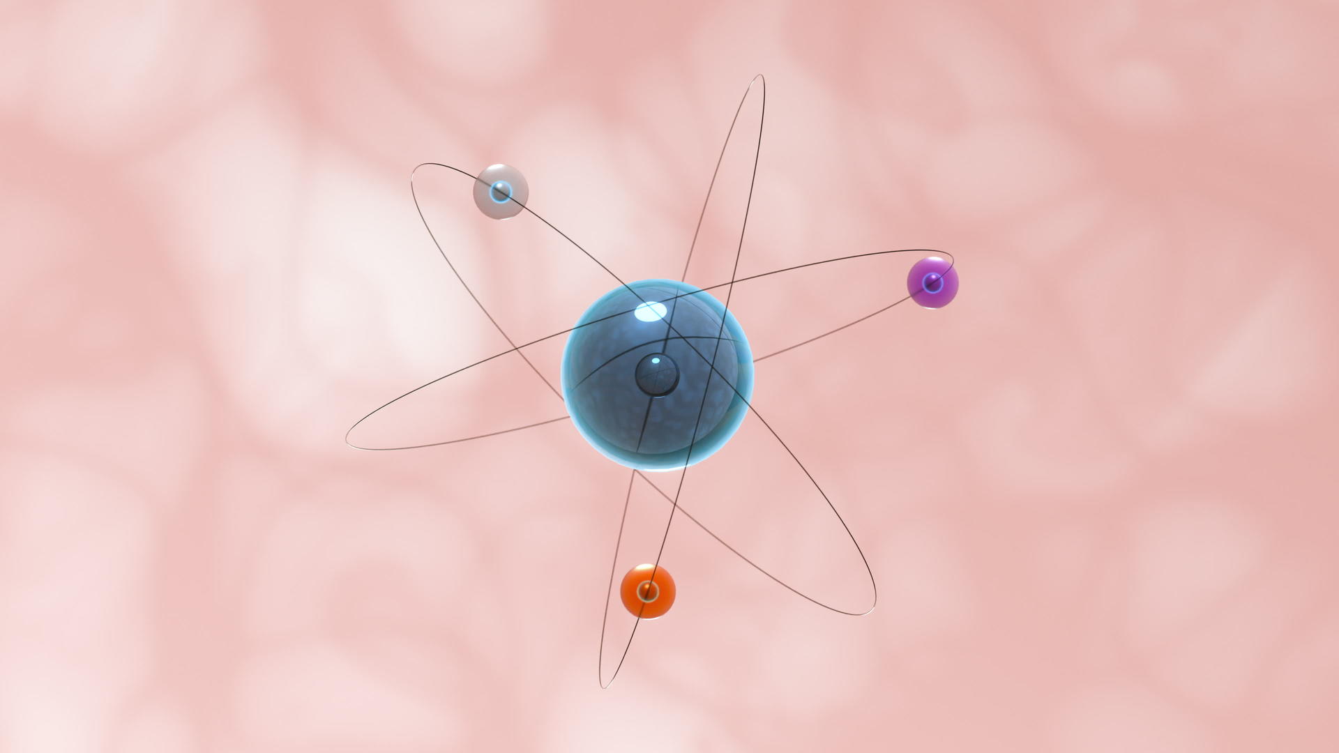原子球体运动3.粉色有机背景D介质视频的预览图